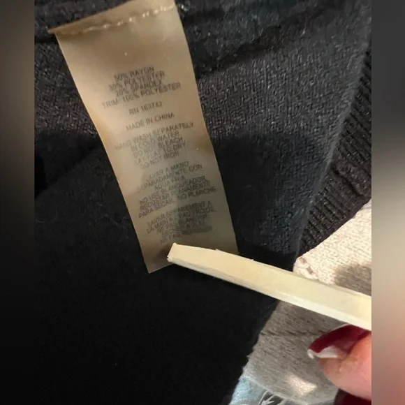 Sioni Leopard Lace Mesh Long Sleeve Ruffle Mock Neck Sweater Top Size Medium - Picture 8 of 8